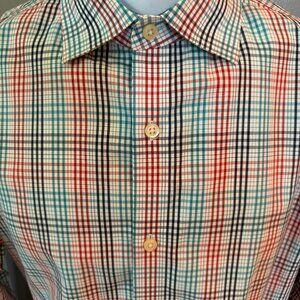Banana Republic Multi-Colored Check Shirt Size Medium